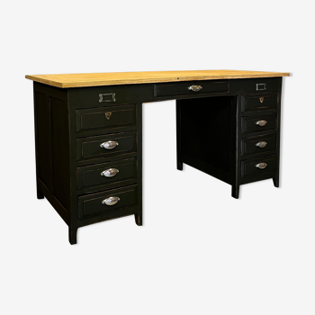 Ancien bureau style américain en chêne massif