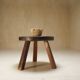 Table d'appoint brutaliste ronde