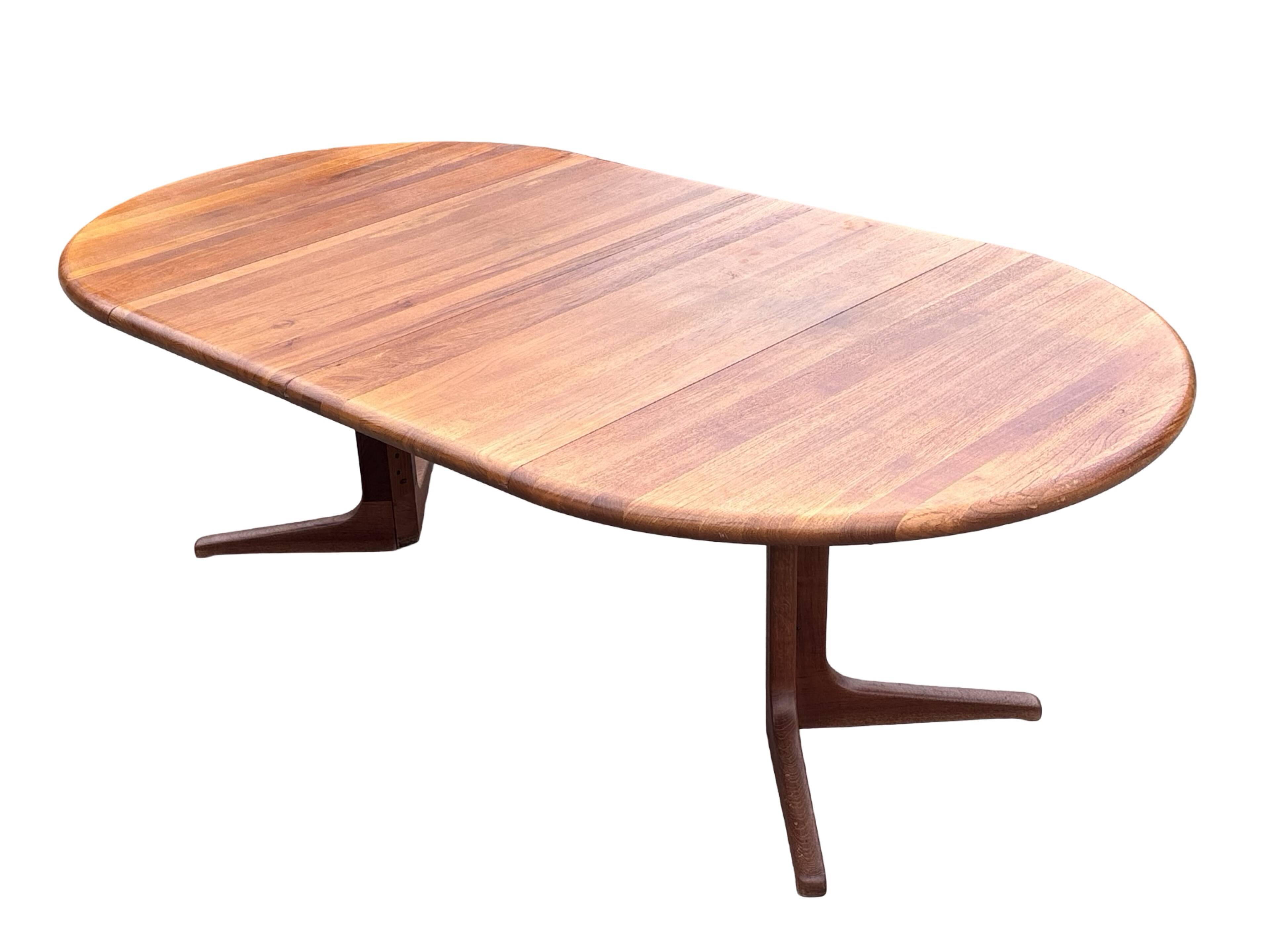 Vintage Teak Glostrup Dining Table Extendable Oval 1970s