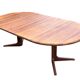 Vintage Teak Glostrup Dining Table Extendable Oval 1970s
