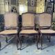 Suite of 6 Louis XV style chairs in canning