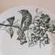P.Luce Paris 5 Flat plates in Iron Earth bird décor