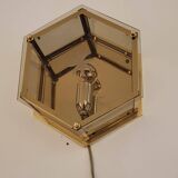 1980s Art Deco Style Hexagonal shape Wall Lamp