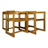 1960s Set of 4 Vintage Pine Model 313 Trybo Dining Chairs by Edvin Helseth