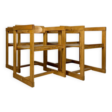 1960s Set of 4 Vintage Pine Model 313 Trybo Dining Chairs by Edvin Helseth