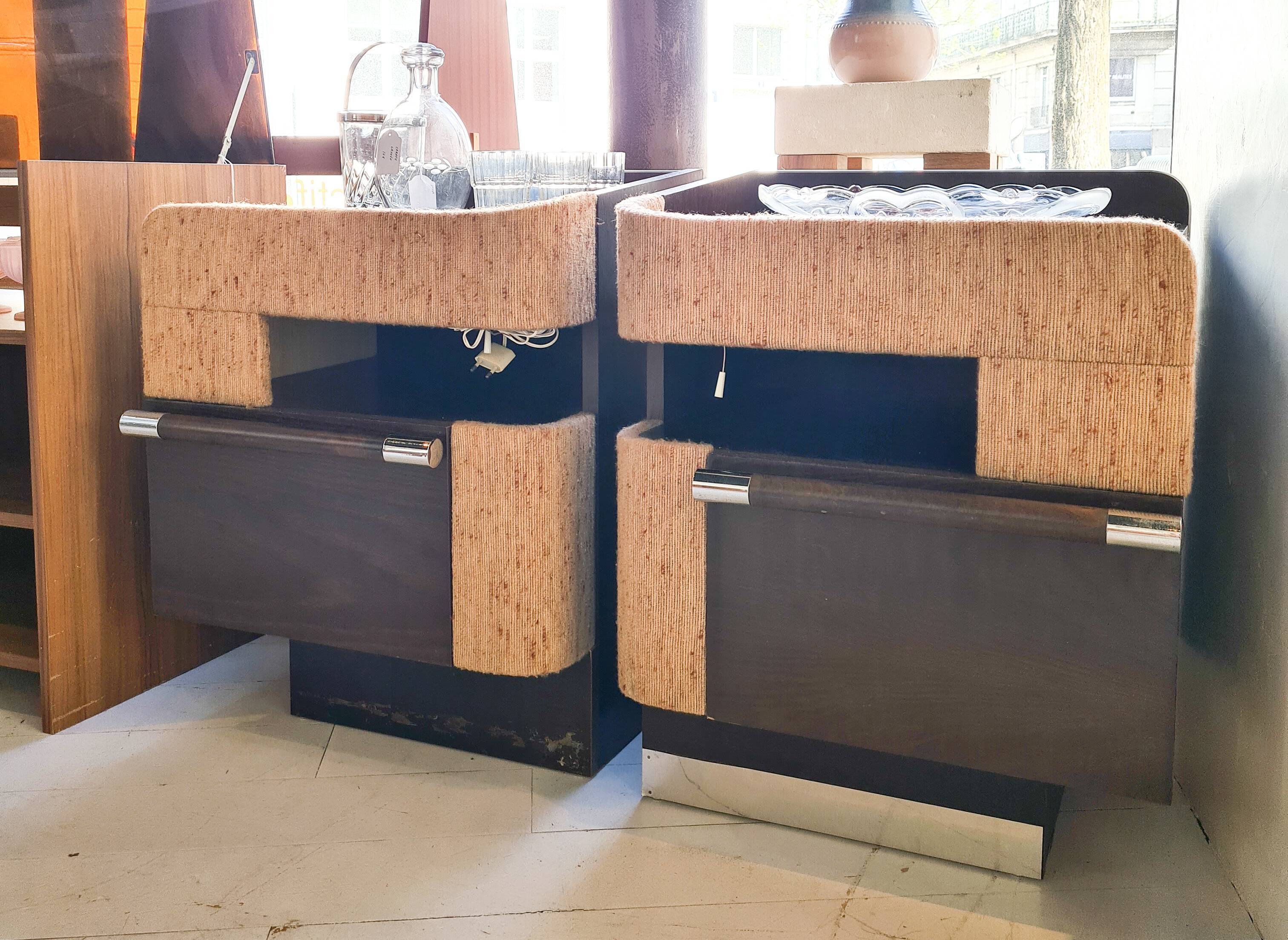 Pair of bedside tables 80s