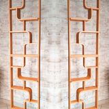 Two screens, partition walls, Volak shelves in bent wood