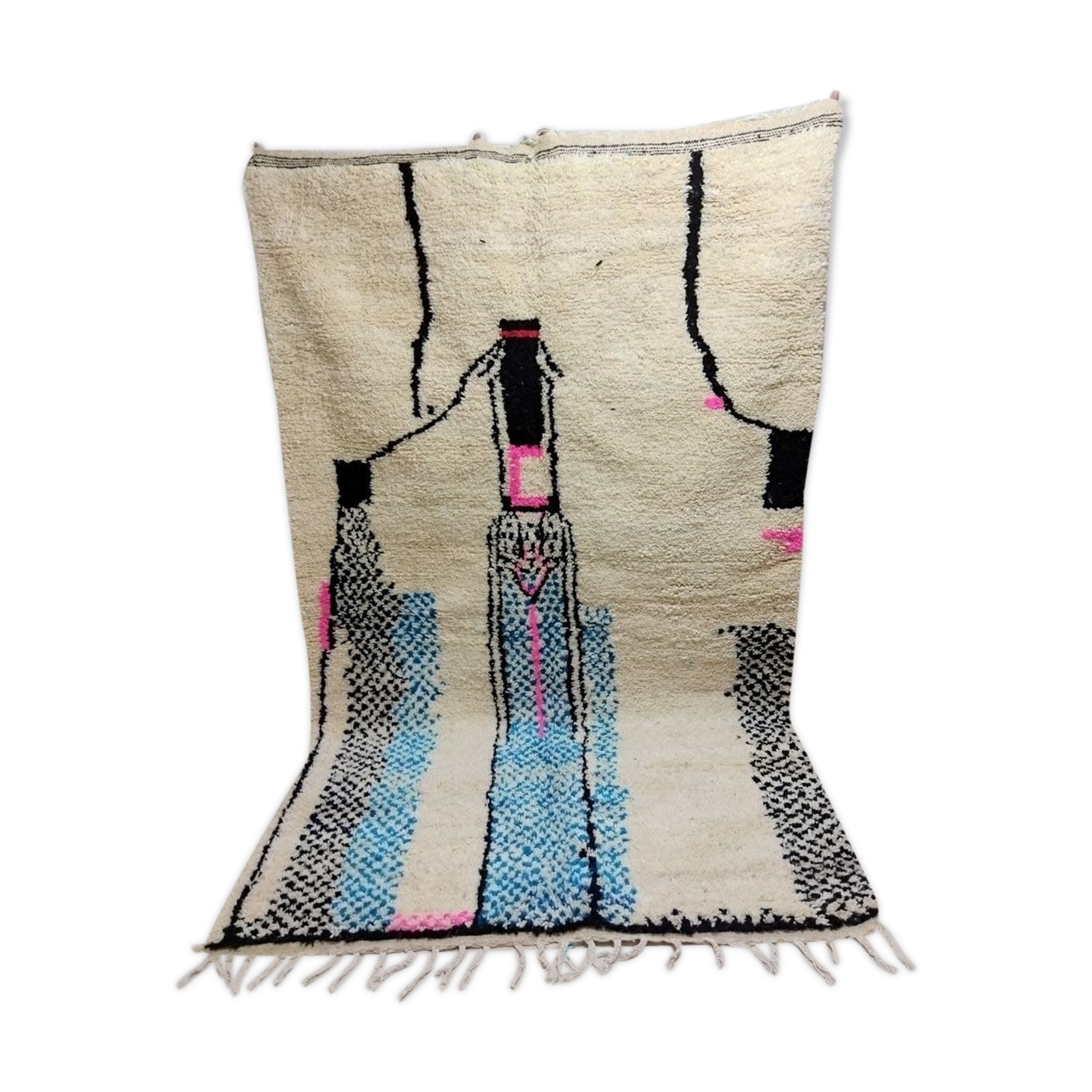 Tapis berbère marocain tribal coloré 255 x 158cm