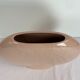 Pink and white speckled round vase