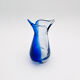 Murano Sommerso Two-Coloured Cobalt Blue Vase Sculpture