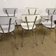 Lot de 6 chaises en Formica gris et blanc