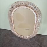 White rattan mirror 49x71cm