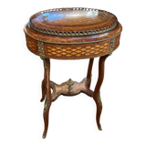 Very beautiful and old wooden marquetry planter, Napoleon III period, mid-19th century.