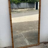 Wooden mirror imitation old bamboo