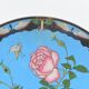Plat rond en émail cloisonné