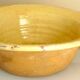 Frying pan, old caquelon, yellow glazed earthenware from the south of France.
