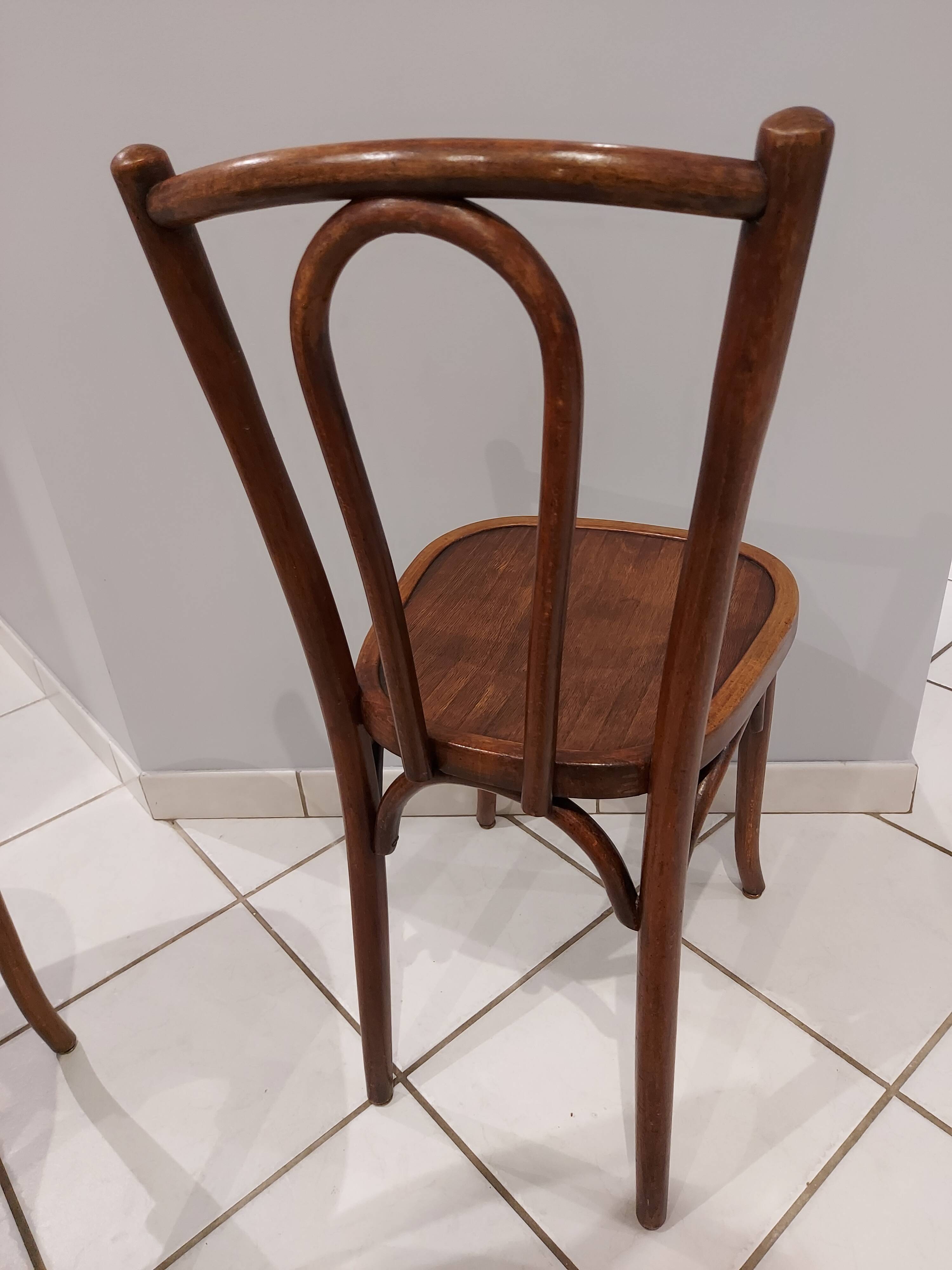 Suite of 6 vintage bistrot chairs 1930s