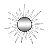 50's vintage design sun mirror