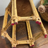 Low rattan stool