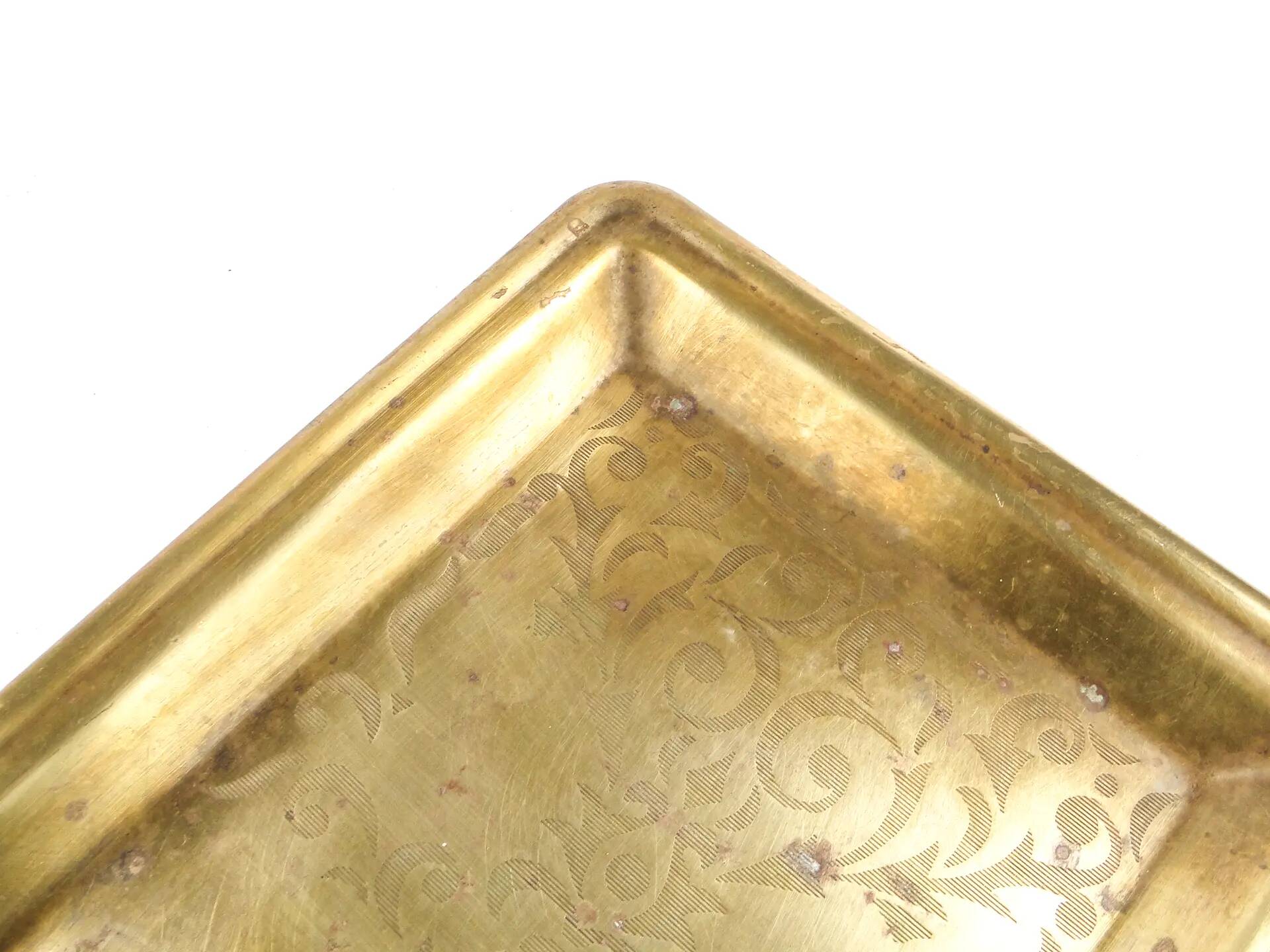 Eclectic samovar tray, brass, Poland, 19th century