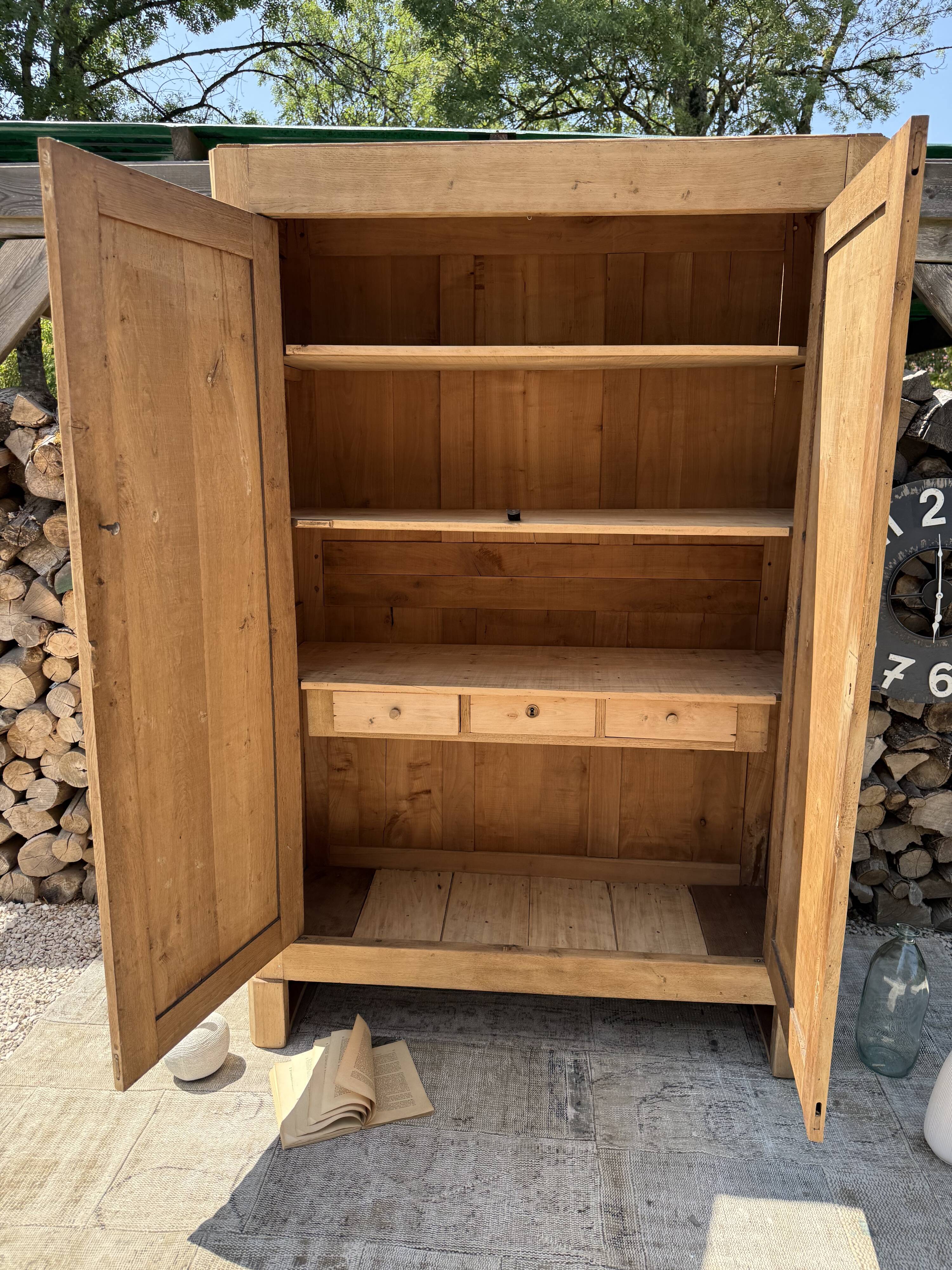 Renovated solid wood wardrobe
