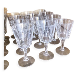 12 cut crystal wine glasses, 1970