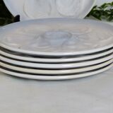 6 earthenware oyster plates