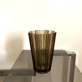 1970 smoked glass vase
