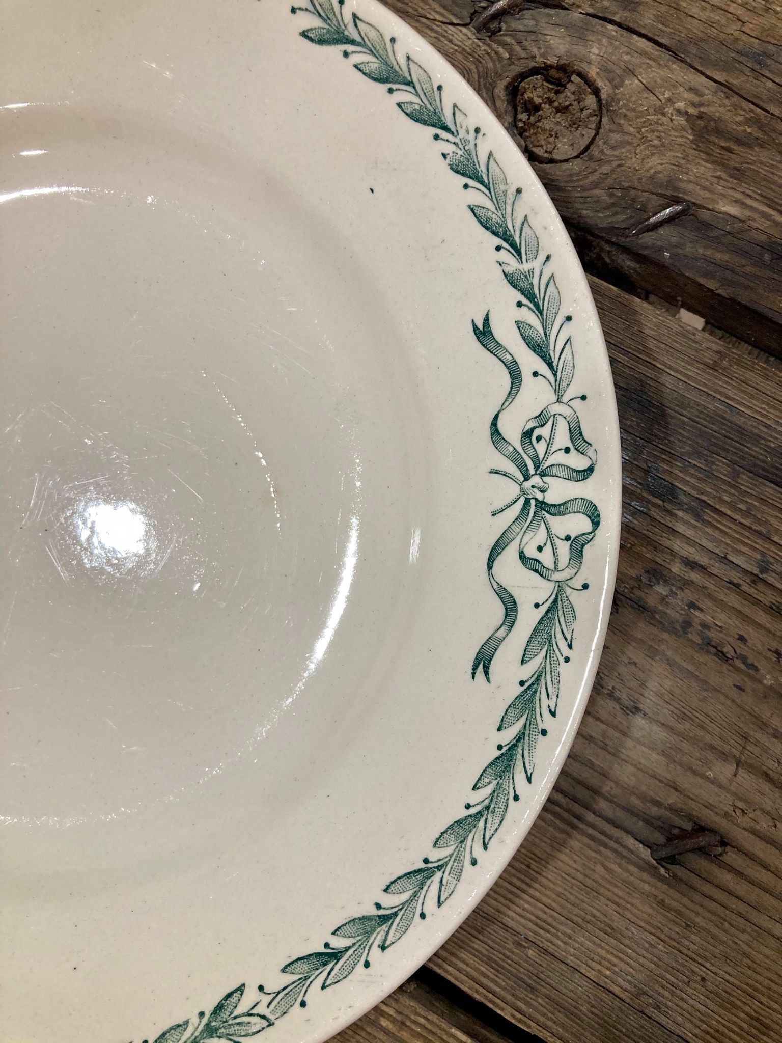 Lot of 10 plates in Terre de Fer Longchamp model Belleville