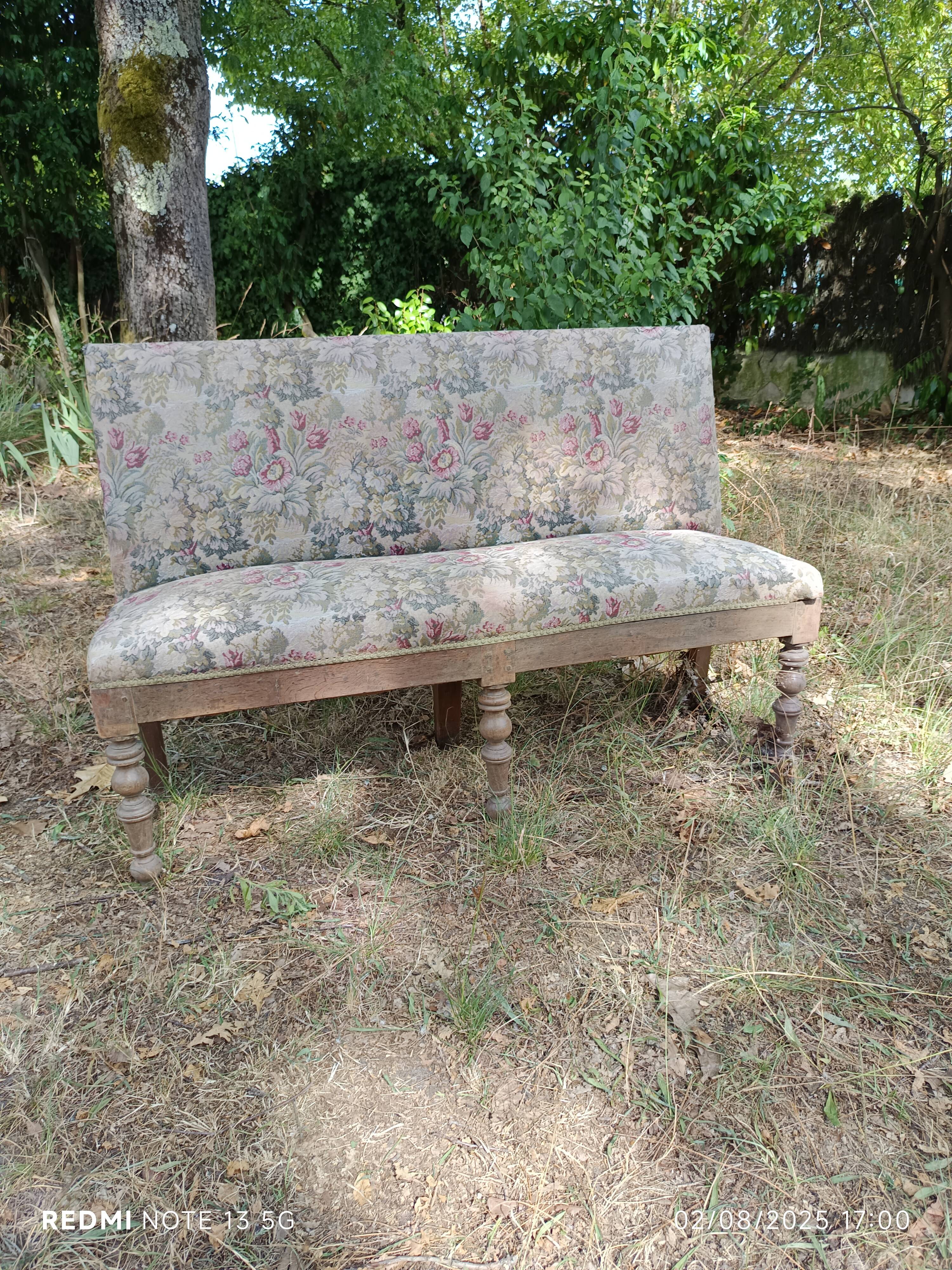 19th century Louis XIII style hallway bench