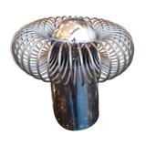 Chrome metal "spring" lamp