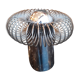 Chrome metal "spring" lamp