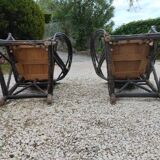 2 armchairs by Christian Astuguevieille, organic brutalist design.