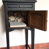 Black patinated Art Deco bedside table