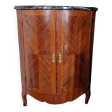 Corner marquetry cabinet