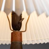 Scandinavian tapered copper and brass table lamp