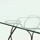 Coffee Table with Decorative Forged Steel Base and Glass Top 1960s