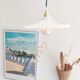 Vintage white opaline pendant lamp