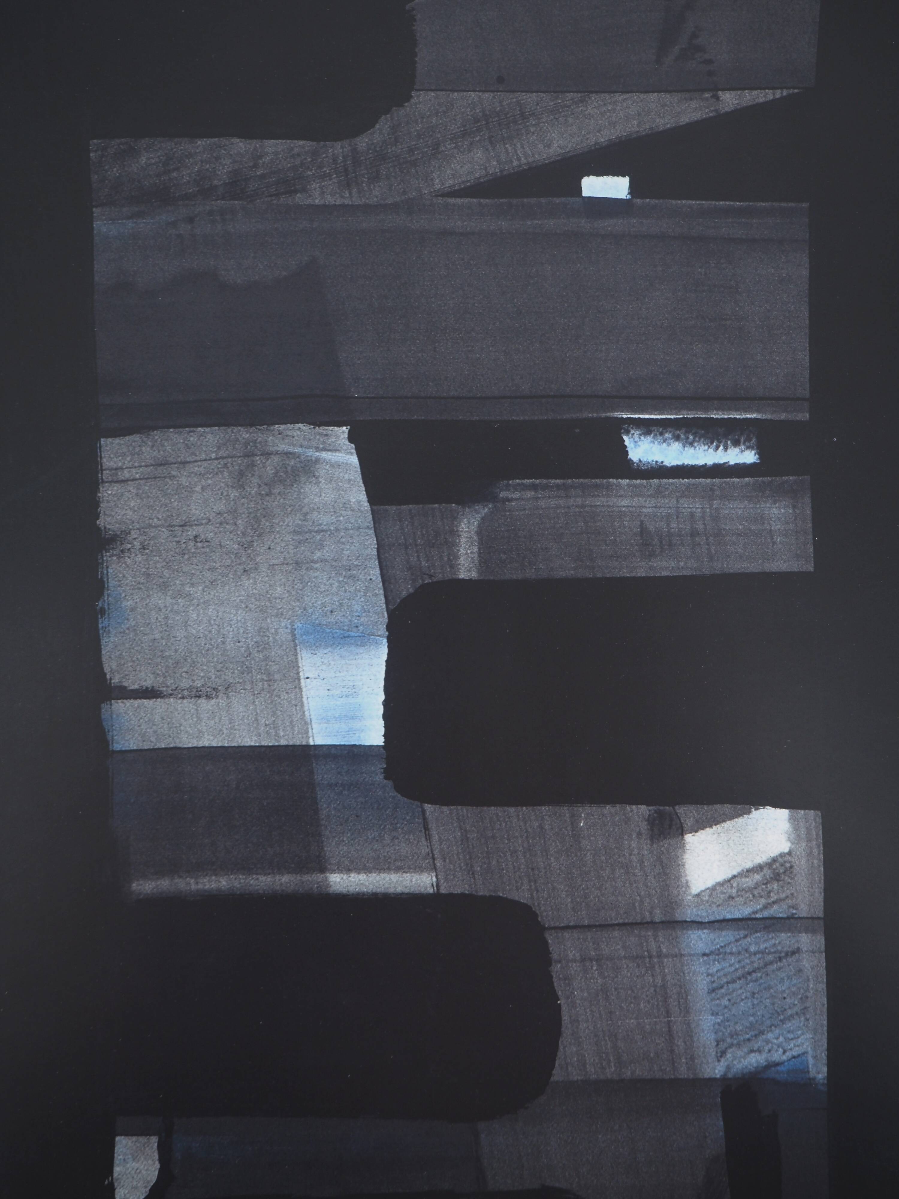 Pierre SOULAGES: Gouache on paper 1973 - Original signed poster