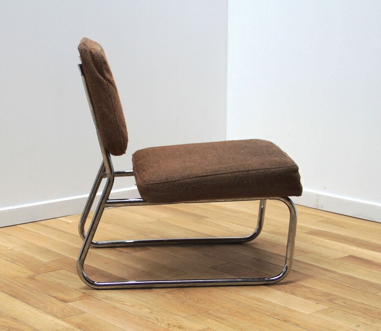 Suite of 3 vintage armchairs 50s