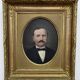Portrait, oil on canvas of a man with a moustache signed Louis Joseph Digout, 19th century.