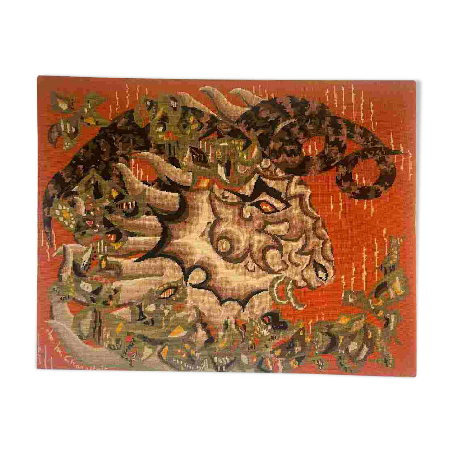 Tapisserie le bélier par M.M Charollais