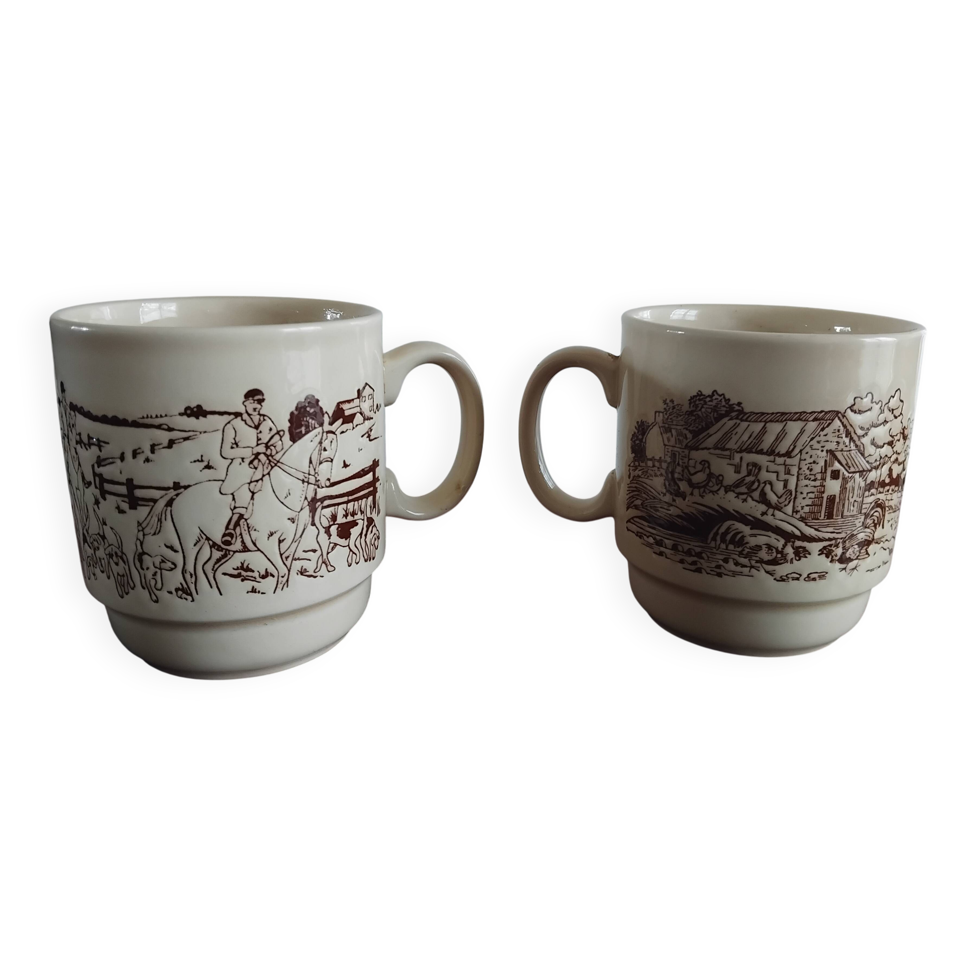 2 cups England farm decor