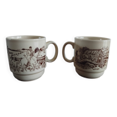 2 tasses England decor ferme