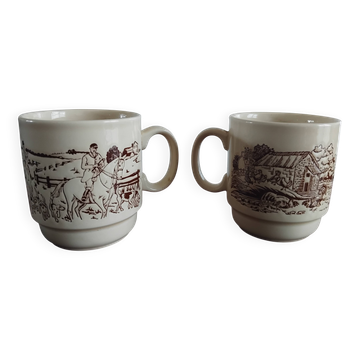2 tasses England decor ferme