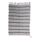 Striped Pattern Gray & Black Vintage Kilim Rug, 188x267Cm