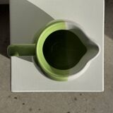 90s white and green ceramic carafe H17 D11