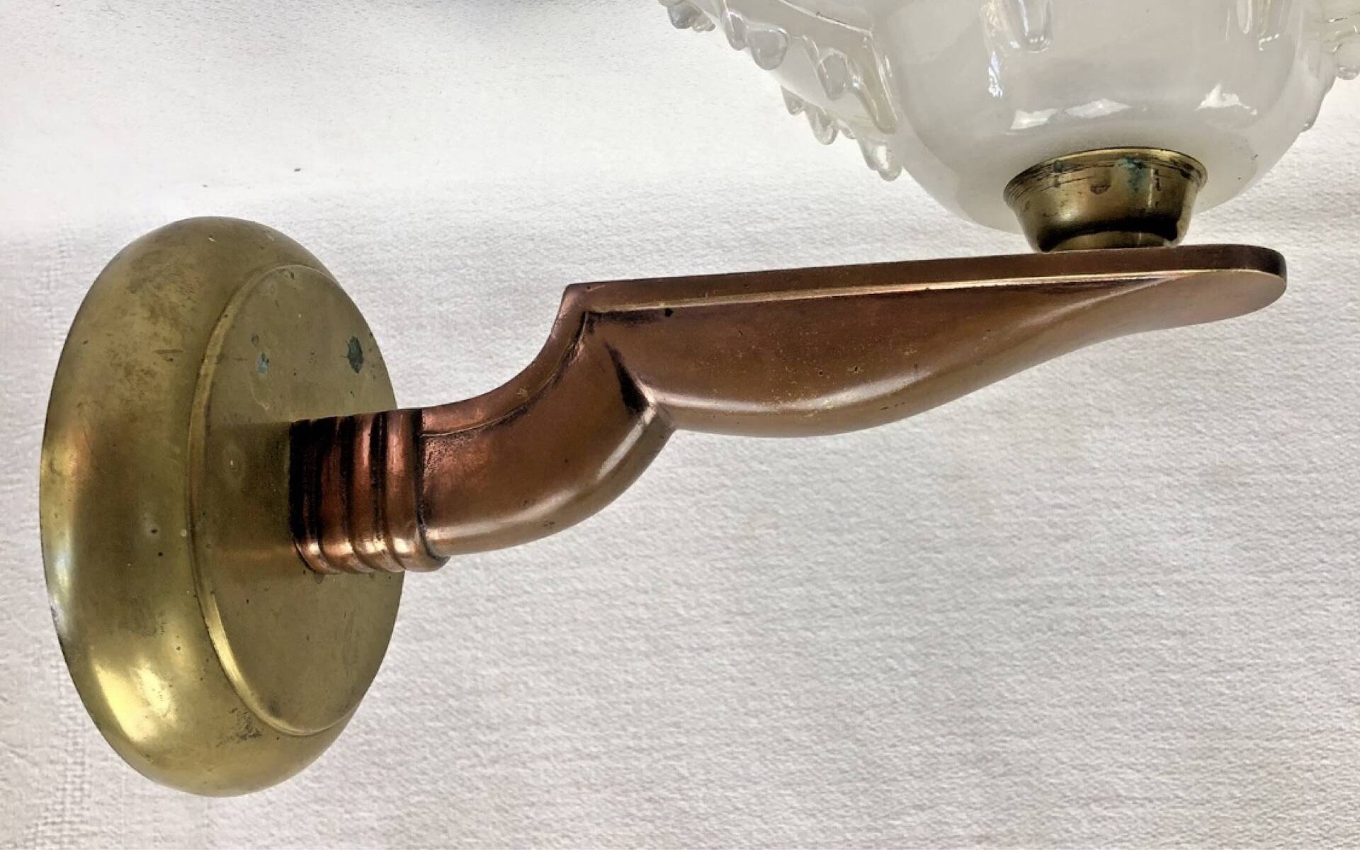 Vintage Streamline Ship bronze Art Deco wall light Ezan