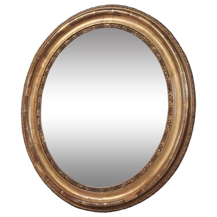 Louis Philippe Oval Mirror 82 x 72