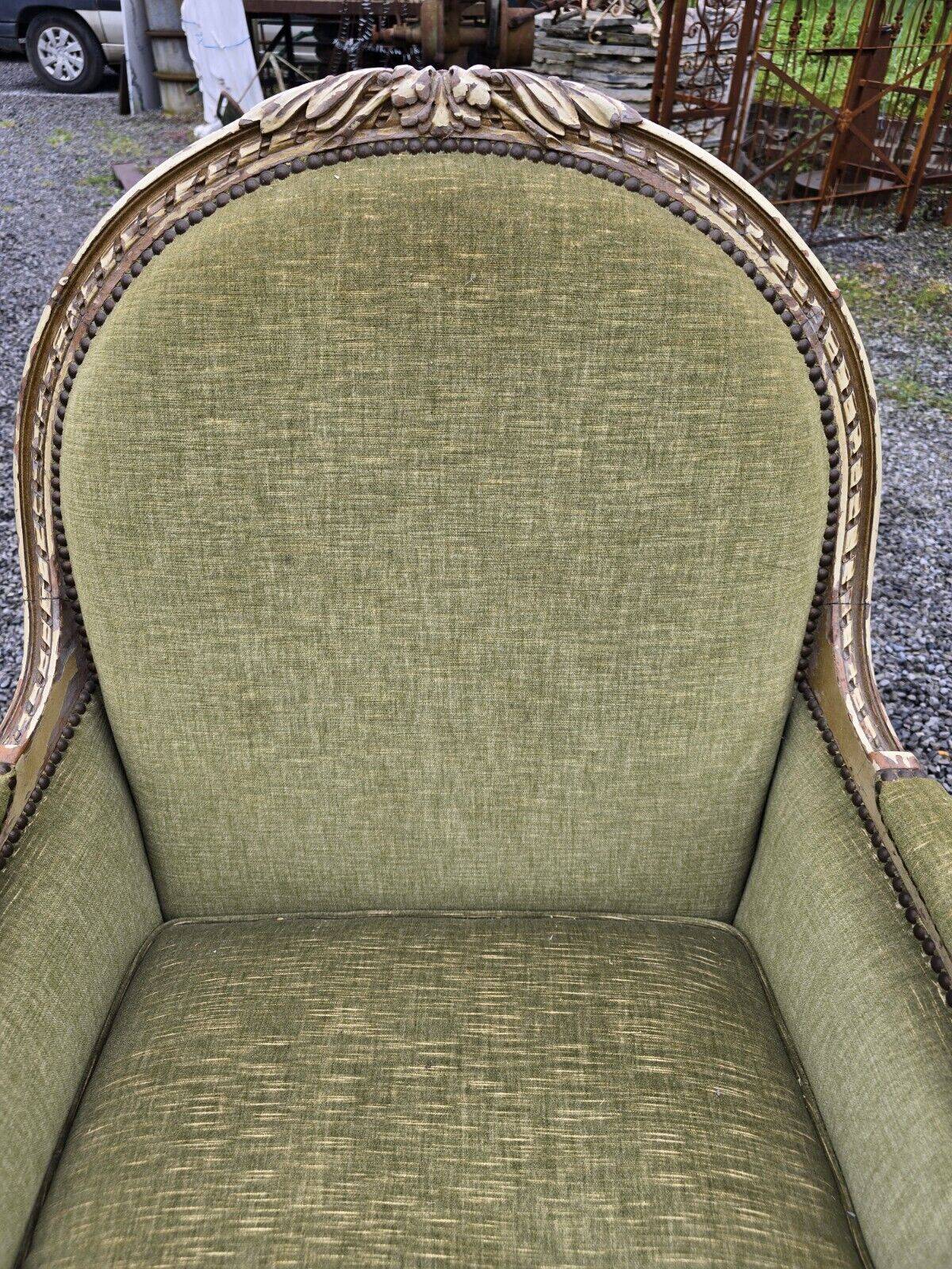 Louis xvi style shepherdess in weathered wood